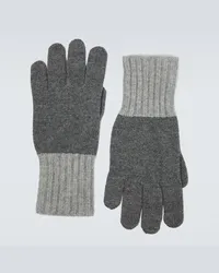 Thom Browne Handschuhe aus Wolle Grau