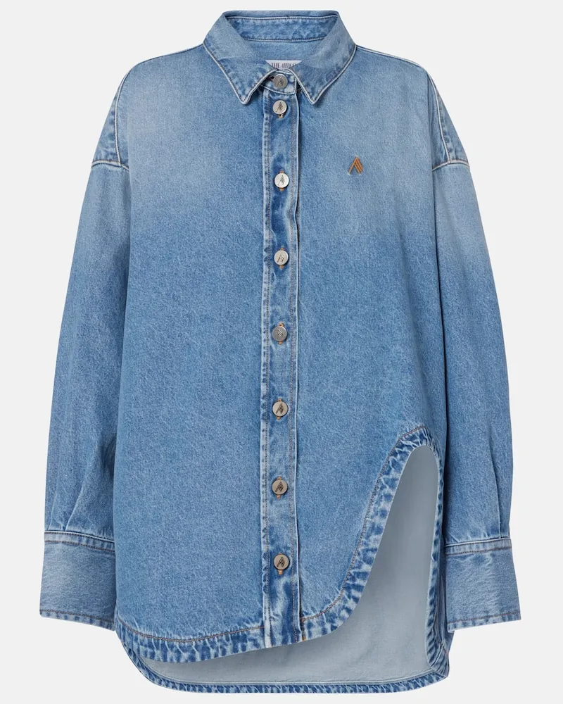 ATTICO Oversize-Hemd Diana aus Baumwoll-Denim Blau