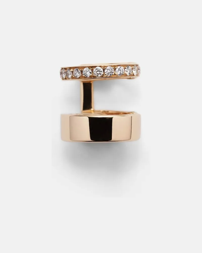 Repossi Einzelner Ear Cuff Berbere Module aus 18kt Roségold mit Diamanten Gold