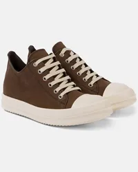 Rick Owens Sneakers Sneaks Low aus Leder Braun