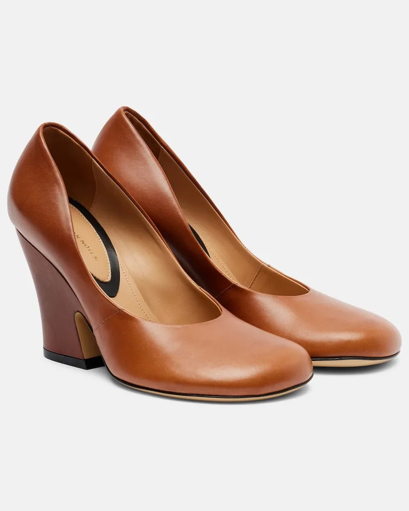 Dries van Noten Pumps aus Leder Braun