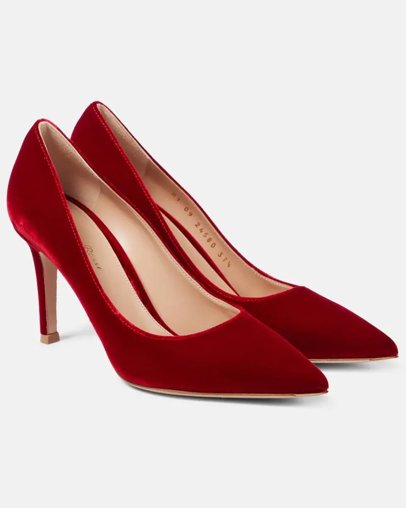 Gianvito Rossi Pumps Gianvito 85 aus Samt Rot
