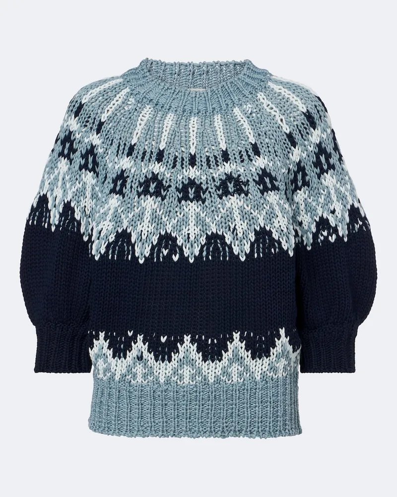 Altuzarra Pullover Marty aus Baumwolle Blau