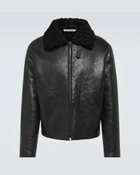 Acne Studios Jacke aus Shearling Schwarz