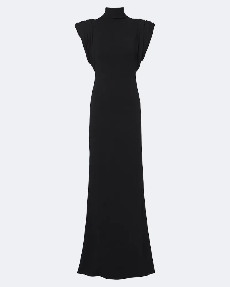 Thierry Mugler Robe aus einem Wollgemisch Schwarz