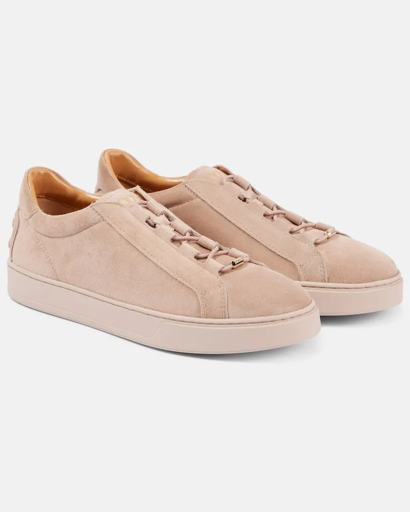 TOD'S Sneakers aus Veloursleder Neutral