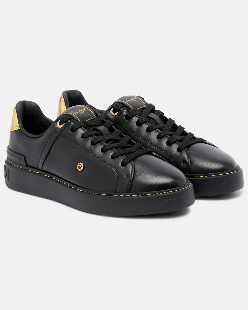 Balmain Sneakers B-Court aus Leder Schwarz