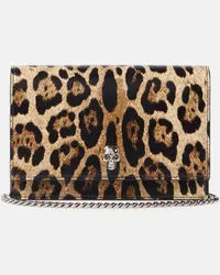 Alexander McQueen Bedruckte Schultertasche Skull Small Multicolor