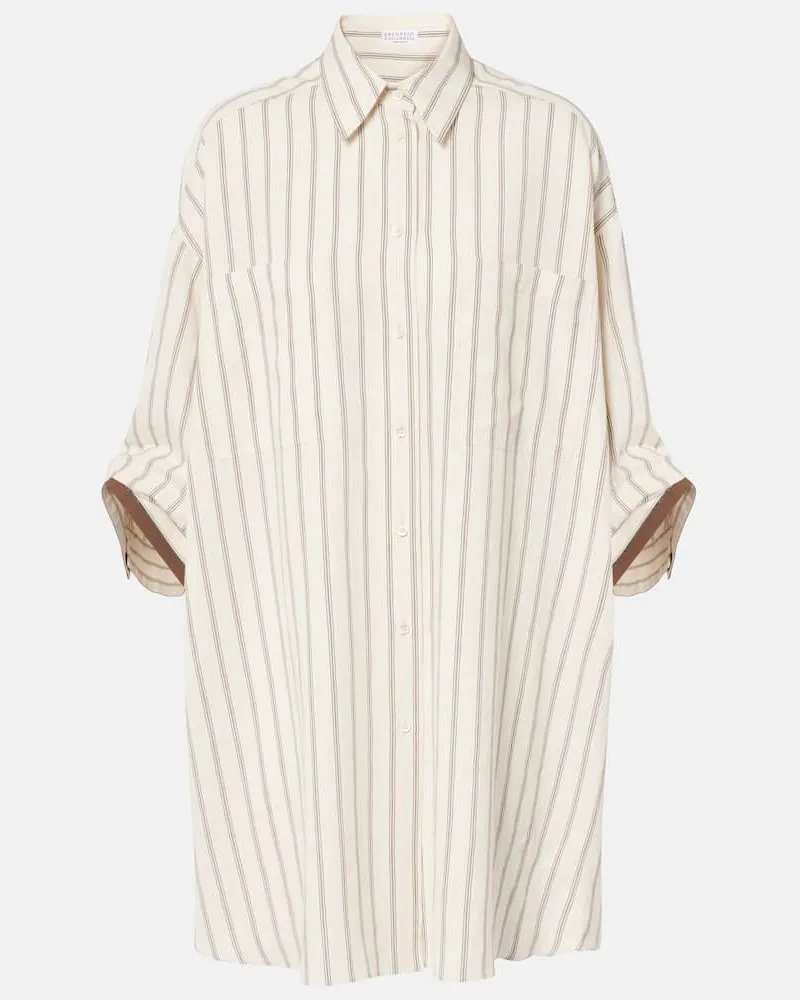 Brunello Cucinelli Oversize-Hemd Beige