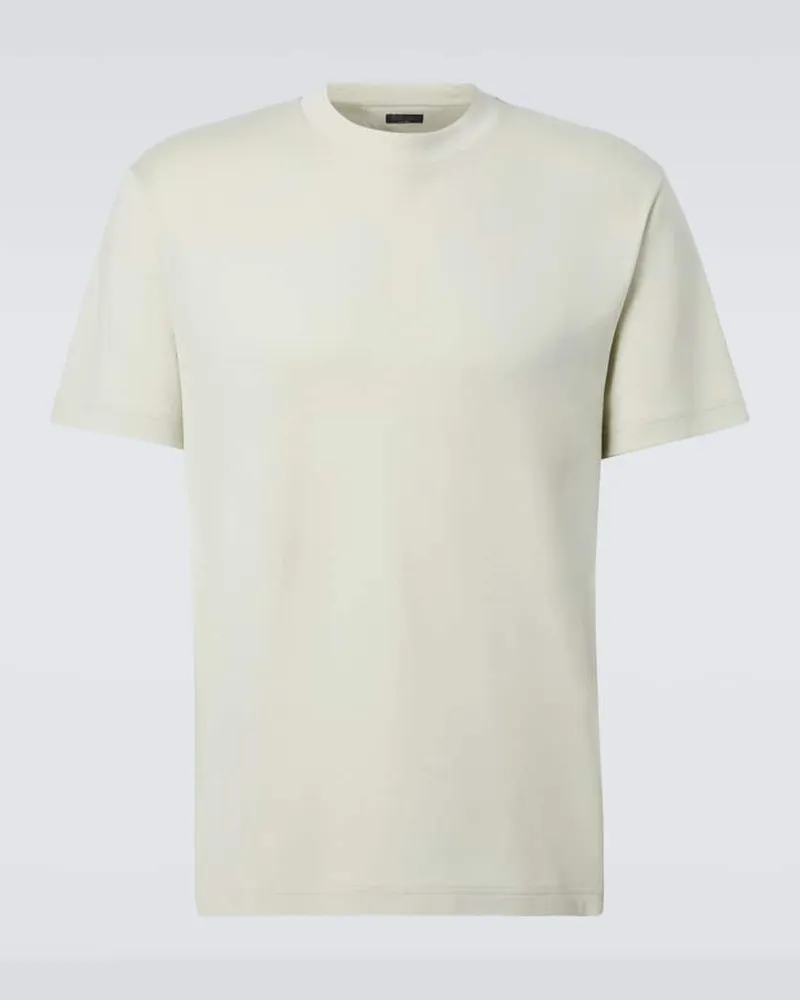 Loro Piana T-Shirt Ray aus Baumwoll-Jersey Grün