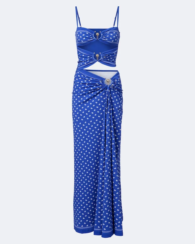 Christopher Esber Maxikleid Orbit Blau