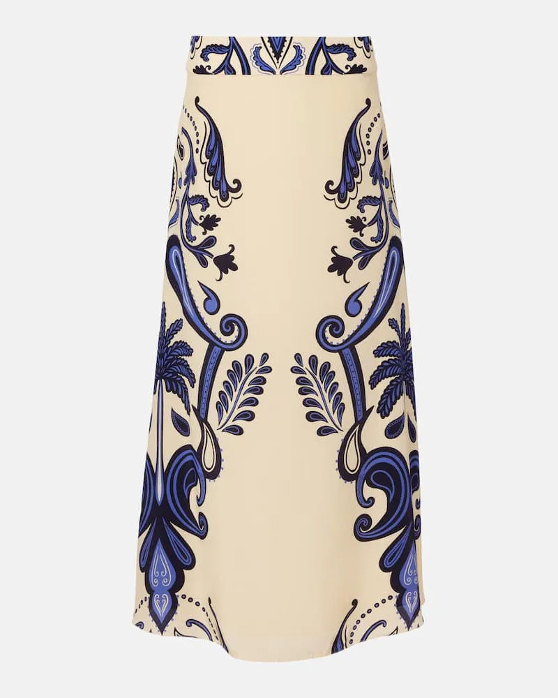 Johanna Ortiz Maxirock aus Seide Weiß