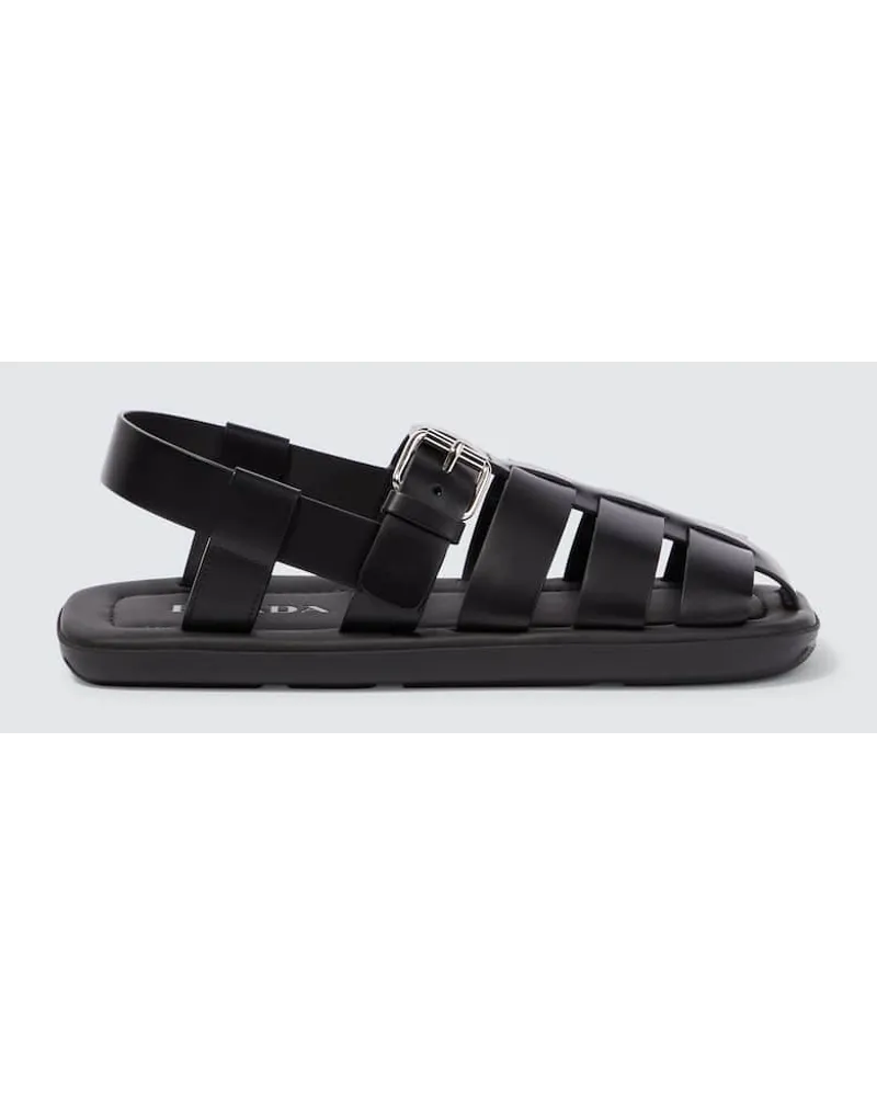 Prada Sandalen aus Leder Schwarz