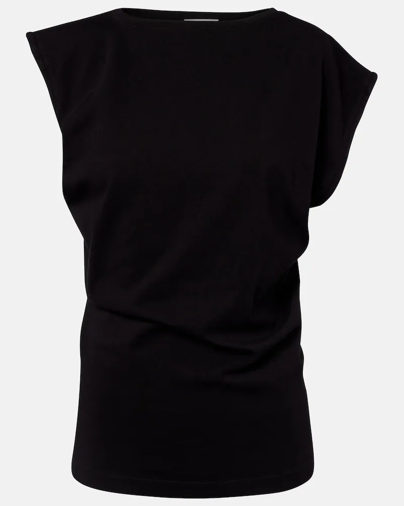 AGOLDE T-Shirt Beth aus Baumwoll-Jersey Schwarz