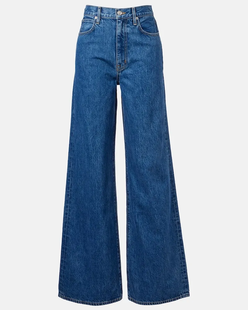SLVRLAKE High-Rise Wide-Leg Jeans Eva Blau