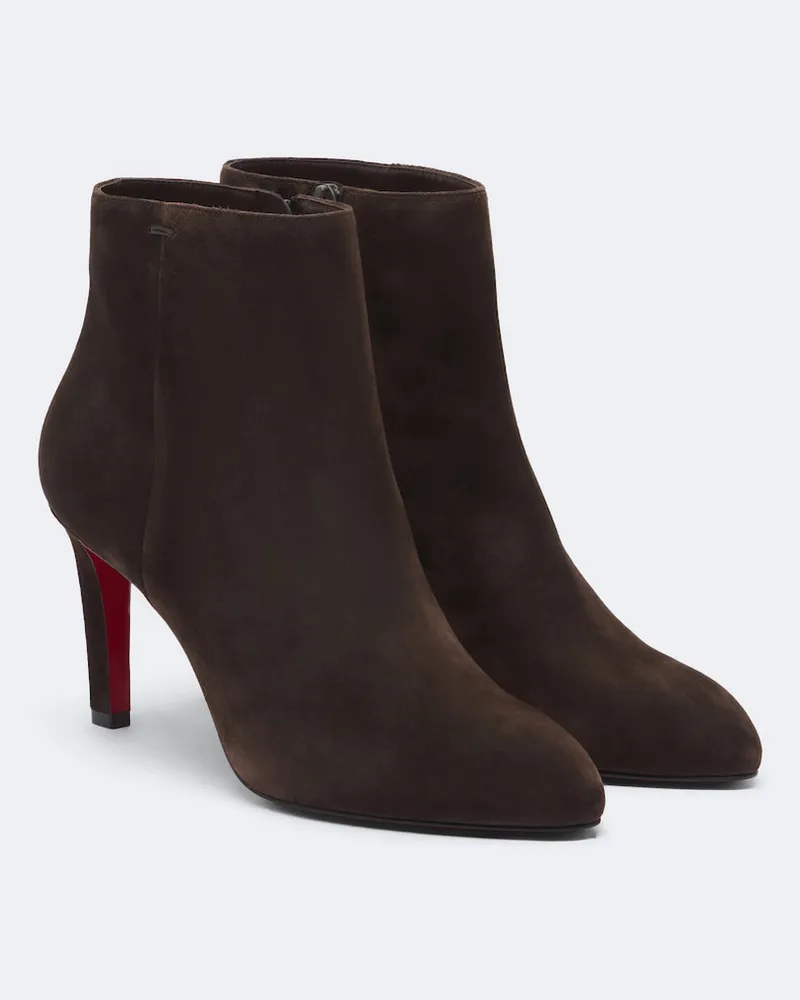 Christian Louboutin Ankle Boots Fannylove aus Veloursleder Braun