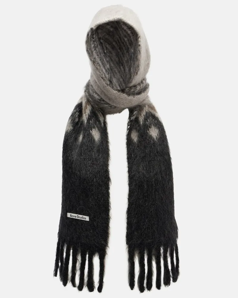 Acne Studios Schal Kooder aus einem Mohairgemisch Grau