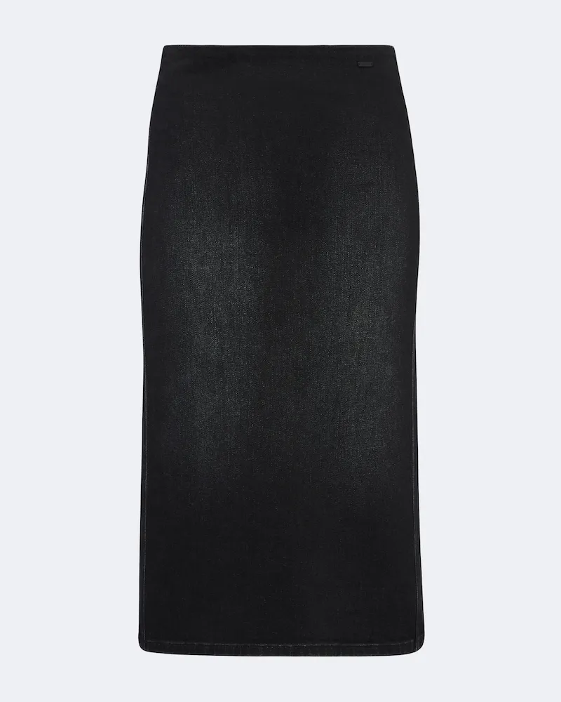 Gucci Midirock aus Denim Schwarz