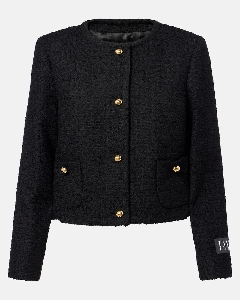 Patou Jacke aus Tweed Schwarz