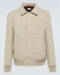 Brunello Cucinelli Blouson aus Wolle Beige