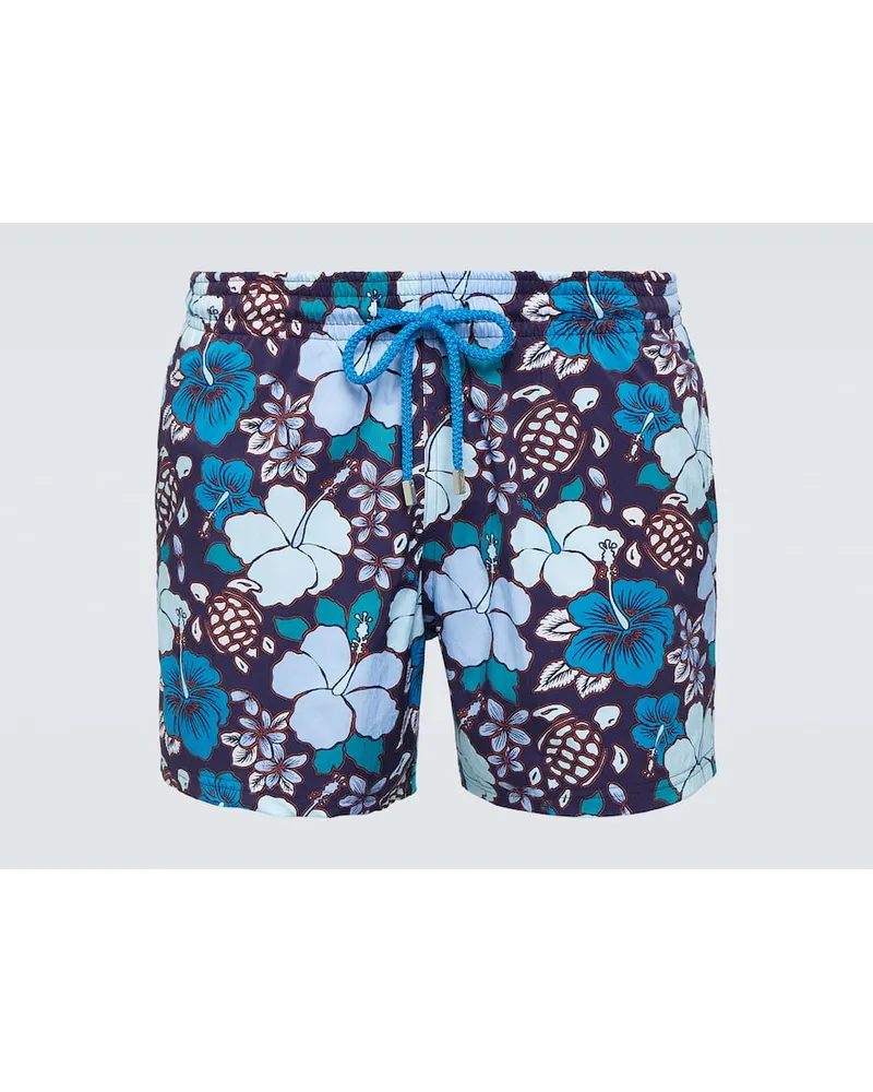 Vilebrequin Bedruckte Badeshorts Moorise Blau