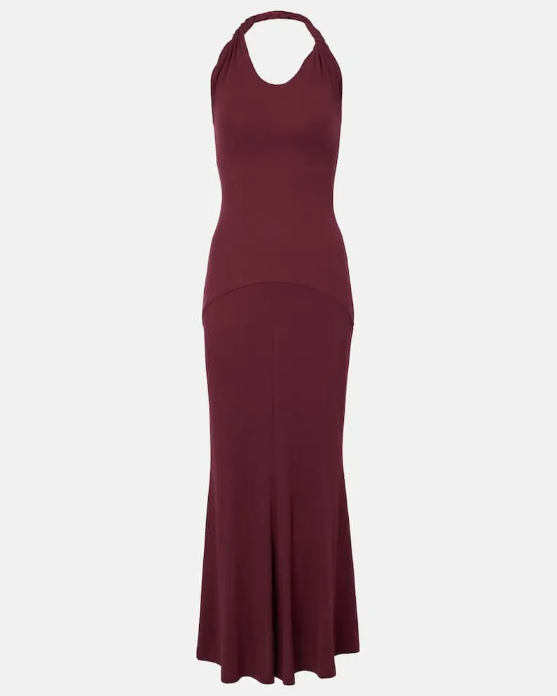 TOVE Maxikleid Eleanor aus Jersey Burgunderrot