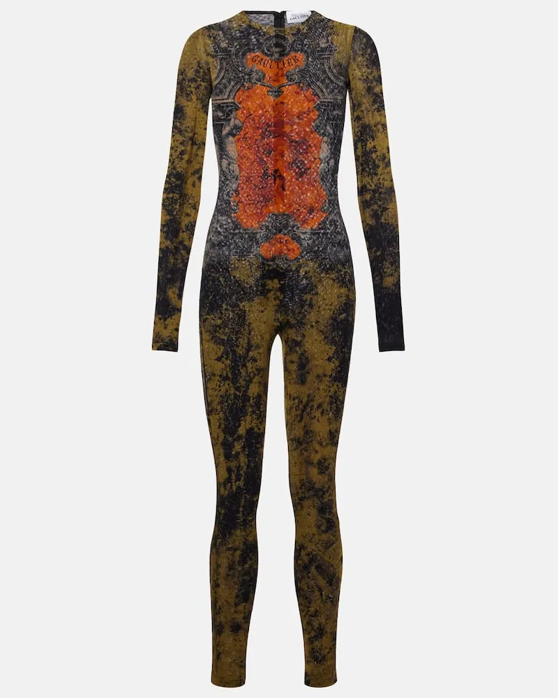Jean Paul Gaultier Bodysuit Médallion aus Mesh Multicolor