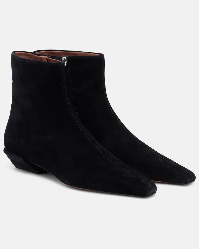 Paris Texas Ankle Boots Bettina aus Veloursleder Schwarz