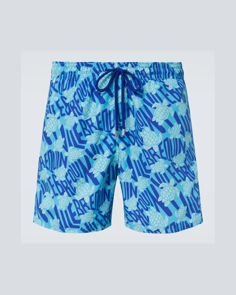 Vilebrequin Bedruckte Badeshorts Blau