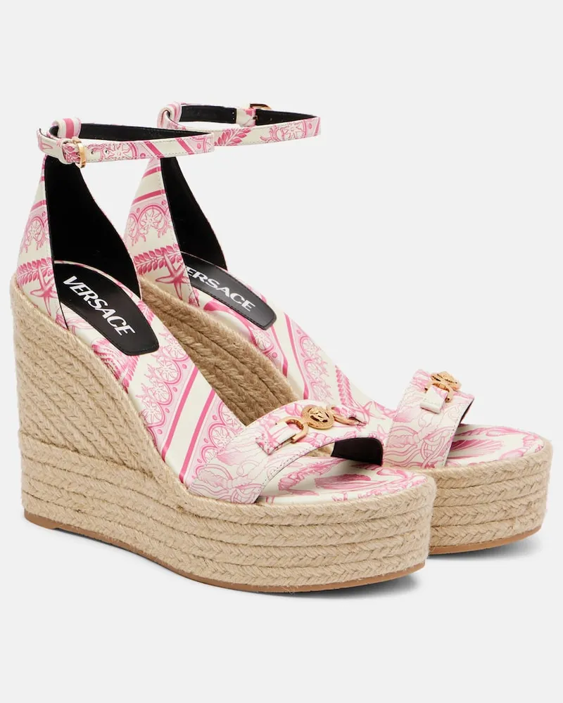 Versace Espadrille-Sandalen Medusa '95 aus Leder Multicolor