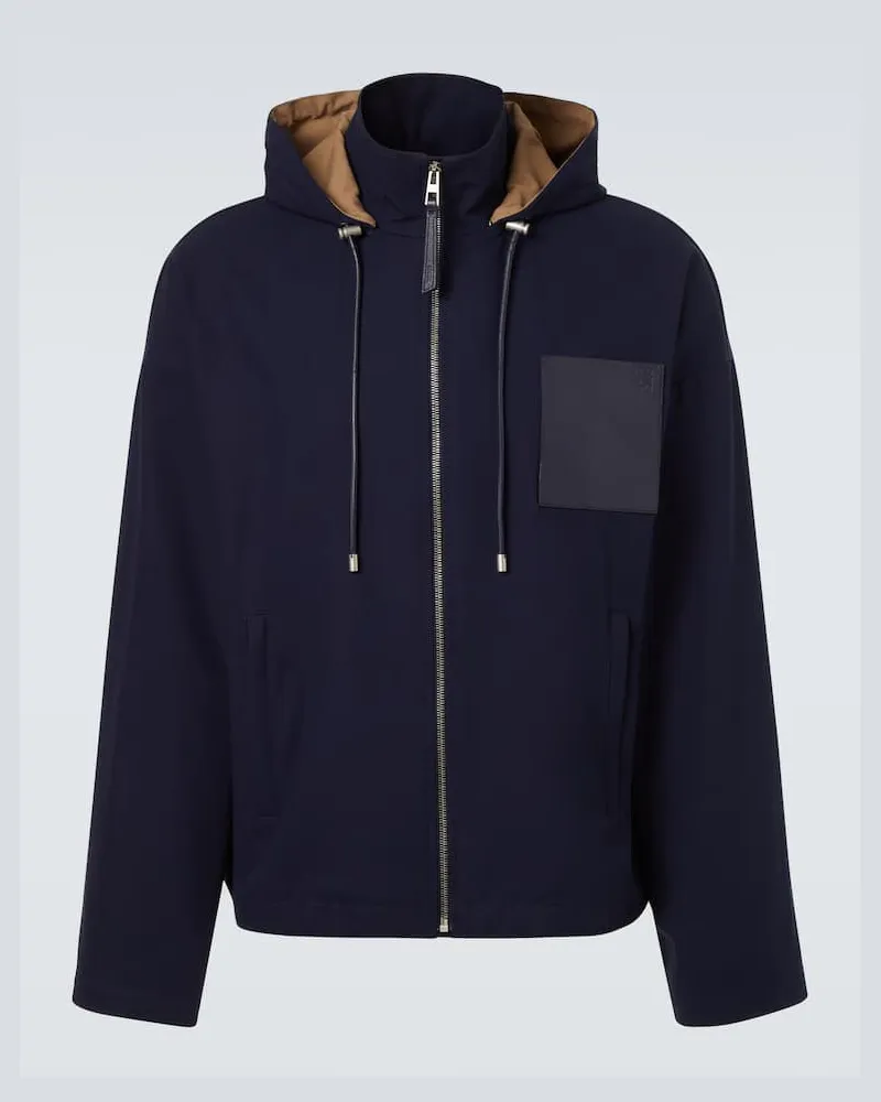 Loewe Jacke aus Baumwoll-Twill Blau
