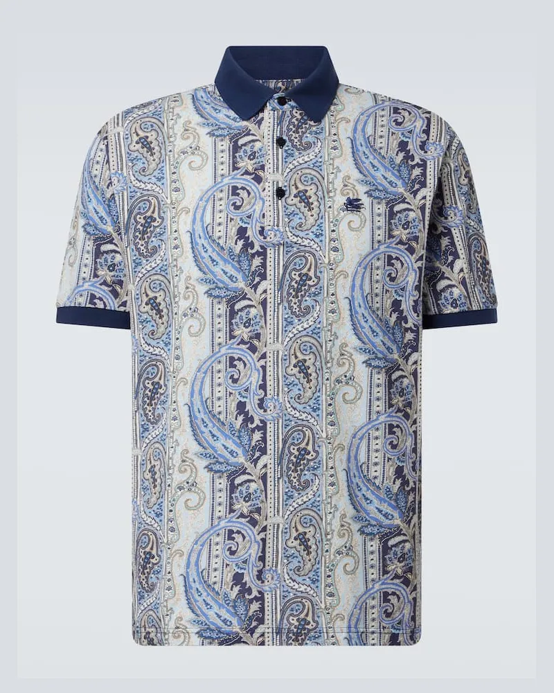 Etro Polohemd aus Baumwolle Blau