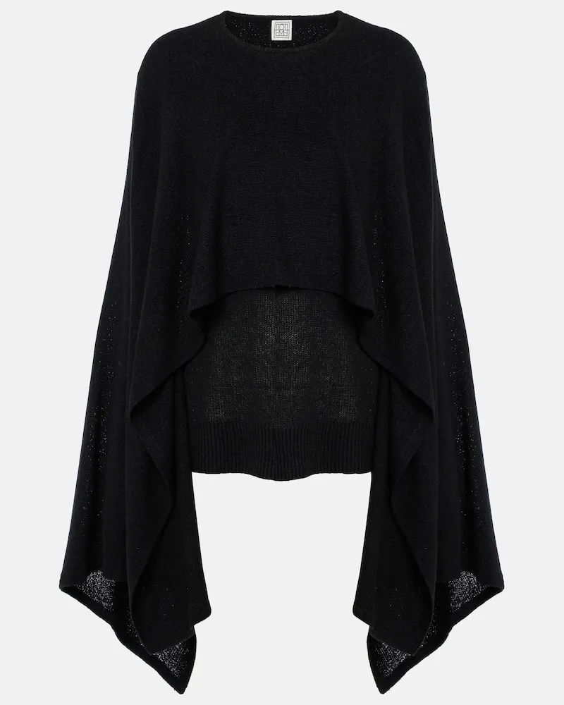 Totême Top aus Seide Schwarz