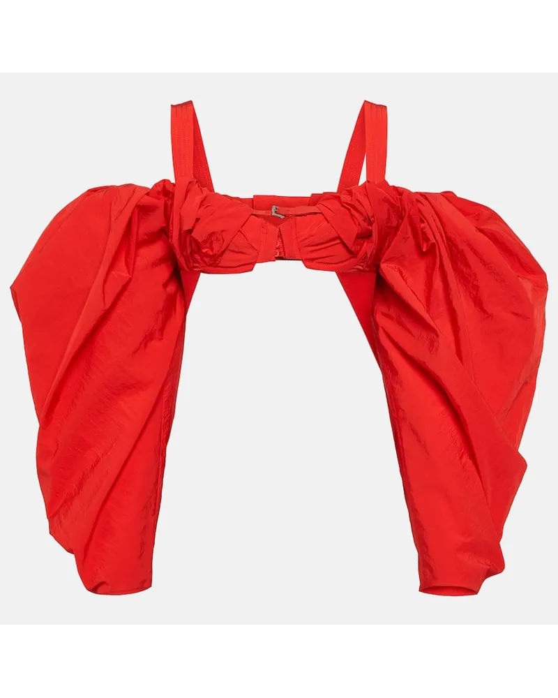 Jacquemus Cropped-Top Le Haut Crinoline Rot