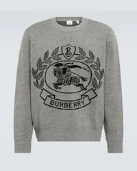 Burberry Pullover Irving aus Wolle Grau