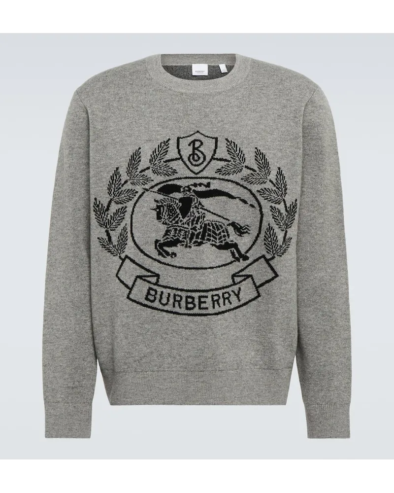 Burberry Pullover Irving aus Wolle Grau