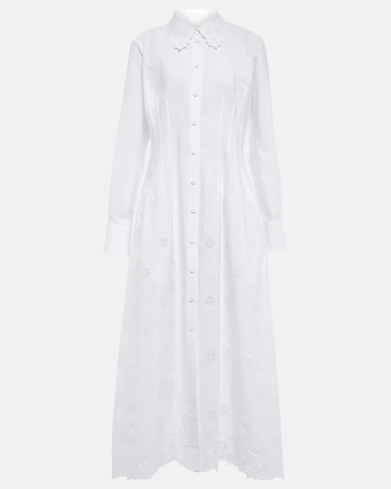 Chloé Chloé Besticktes Hemdblusenkleid Weiß