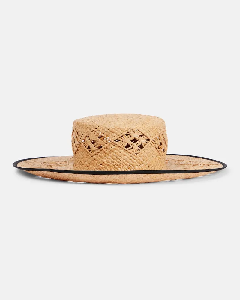 Loro Piana Hut Artemisia aus Raffiabast Beige