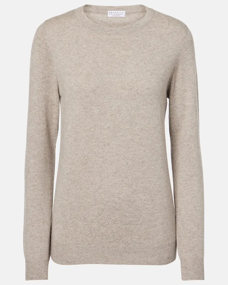 Brunello Cucinelli Pullover Monili aus Kaschmir Braun