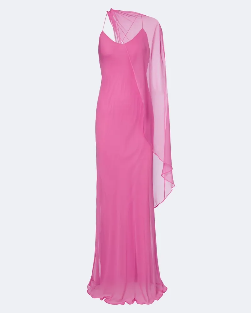 The Sei Abendkleid aus Seide mit Cape Rosa