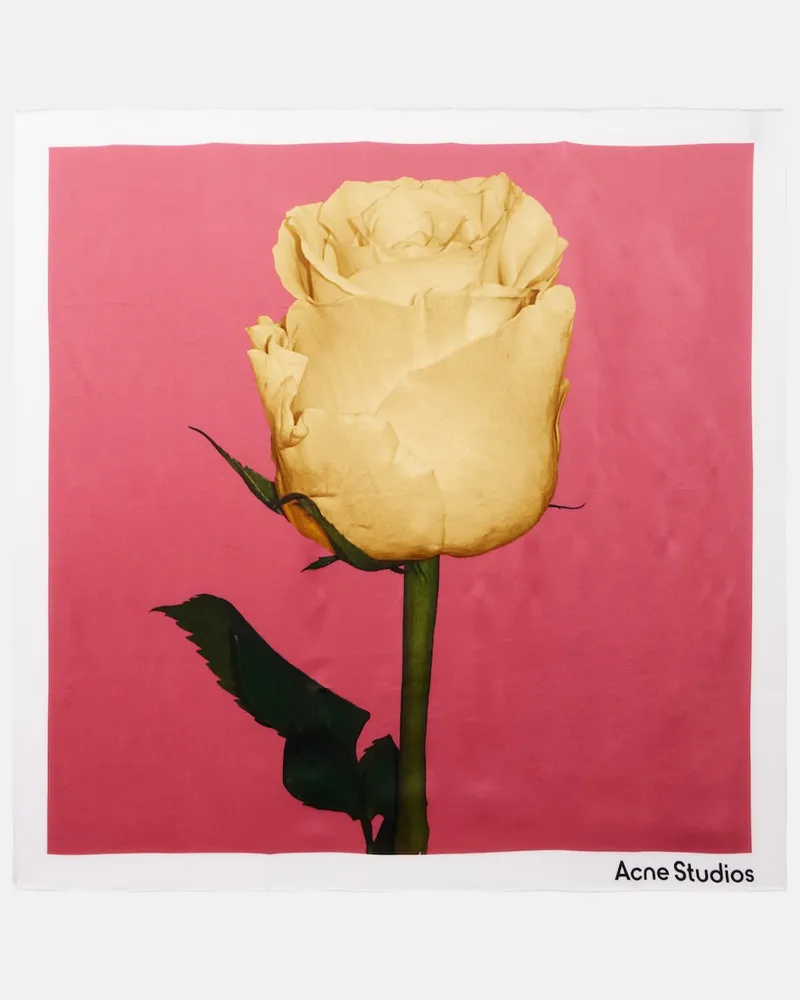 Acne Studios Tuch aus Seidensatin Rosa