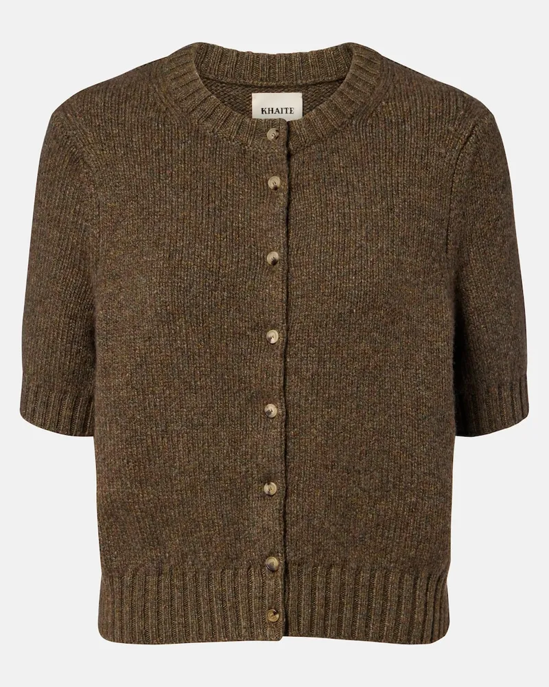 KHAITE Cardigan Nora aus Kaschmir Grün