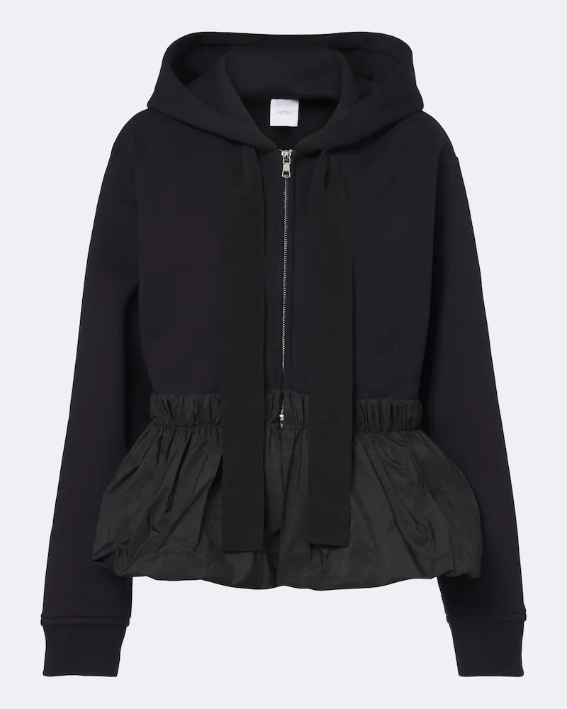 Patou Hoodie aus Baumwolle Schwarz