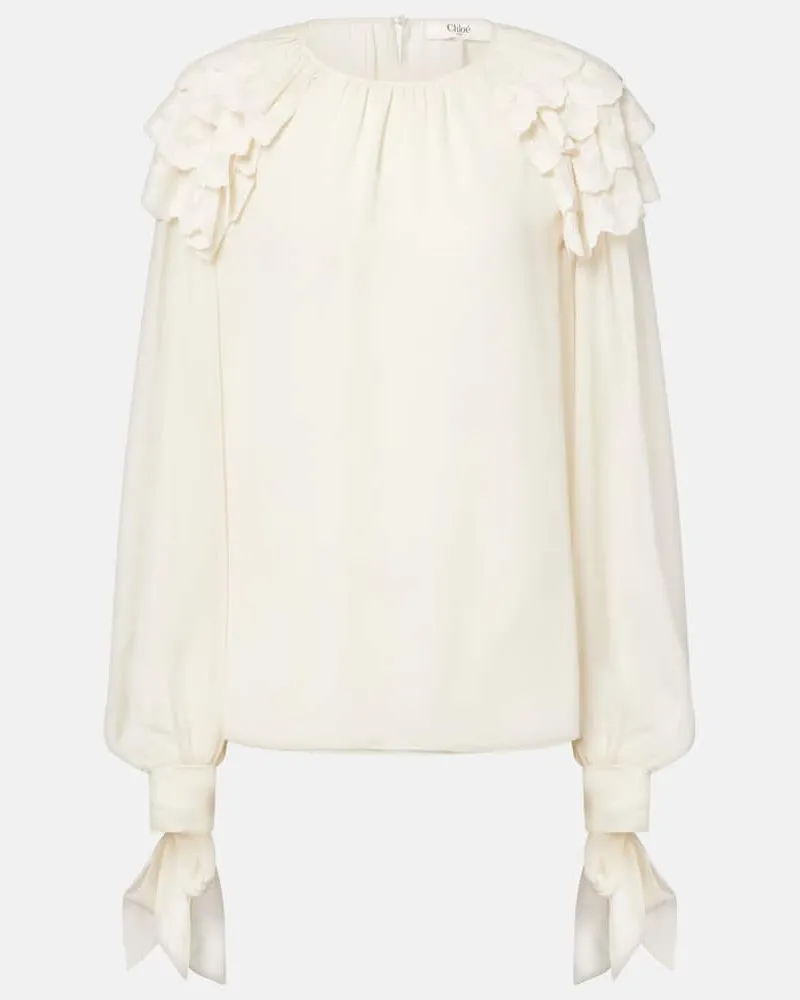 Chloé Chloé Top aus Seide Weiß