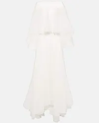 Maticevski Bridal Robe Dhalia aus Seide Weiss