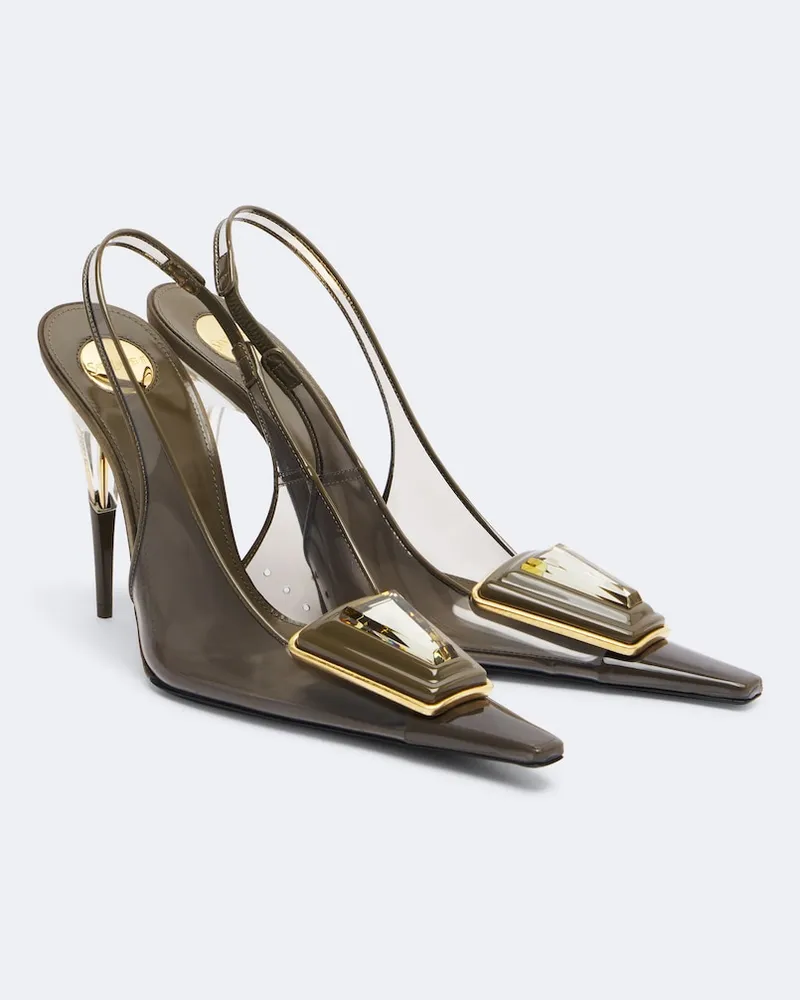 Saint Laurent Verzierte Slingback-Pumps Sibyl Braun