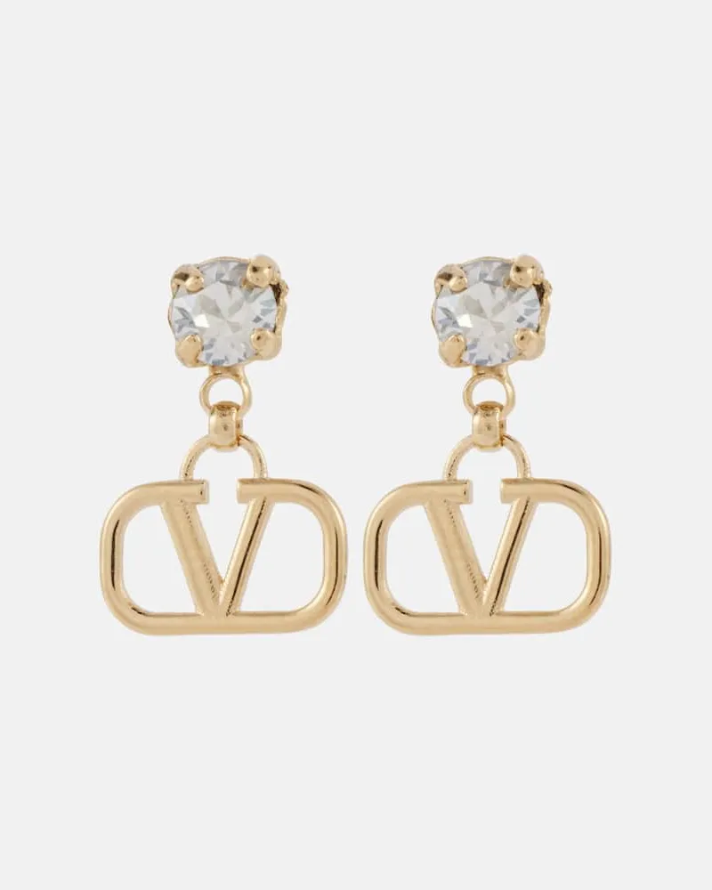 Valentino Garavani Ohrringe VLogo Signature mit Kristallen Gold