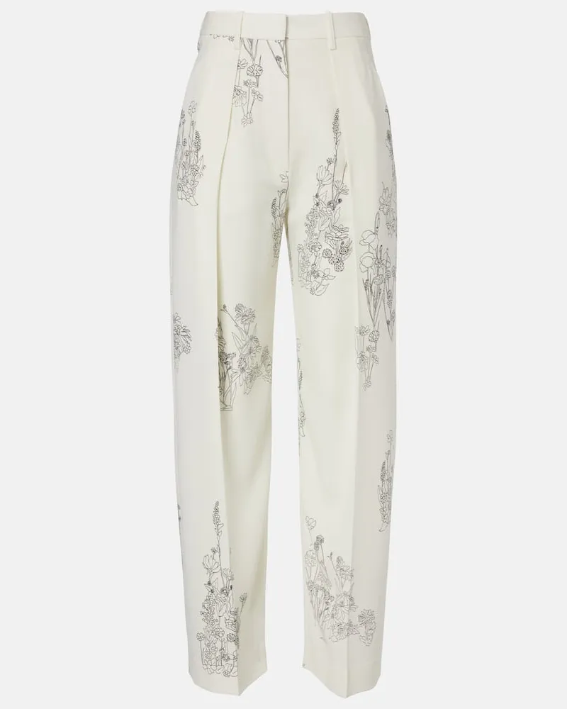 Victoria Beckham Weite Hose Weiß