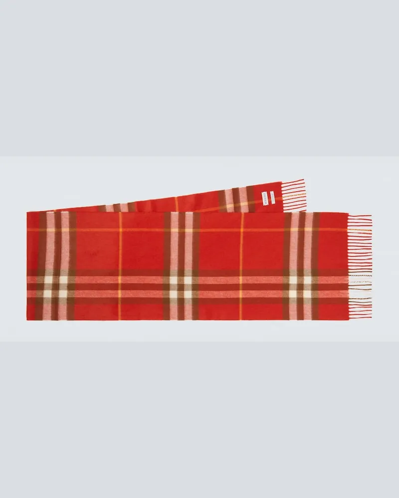 Burberry Schal Burberry Check aus Kaschmir Rot