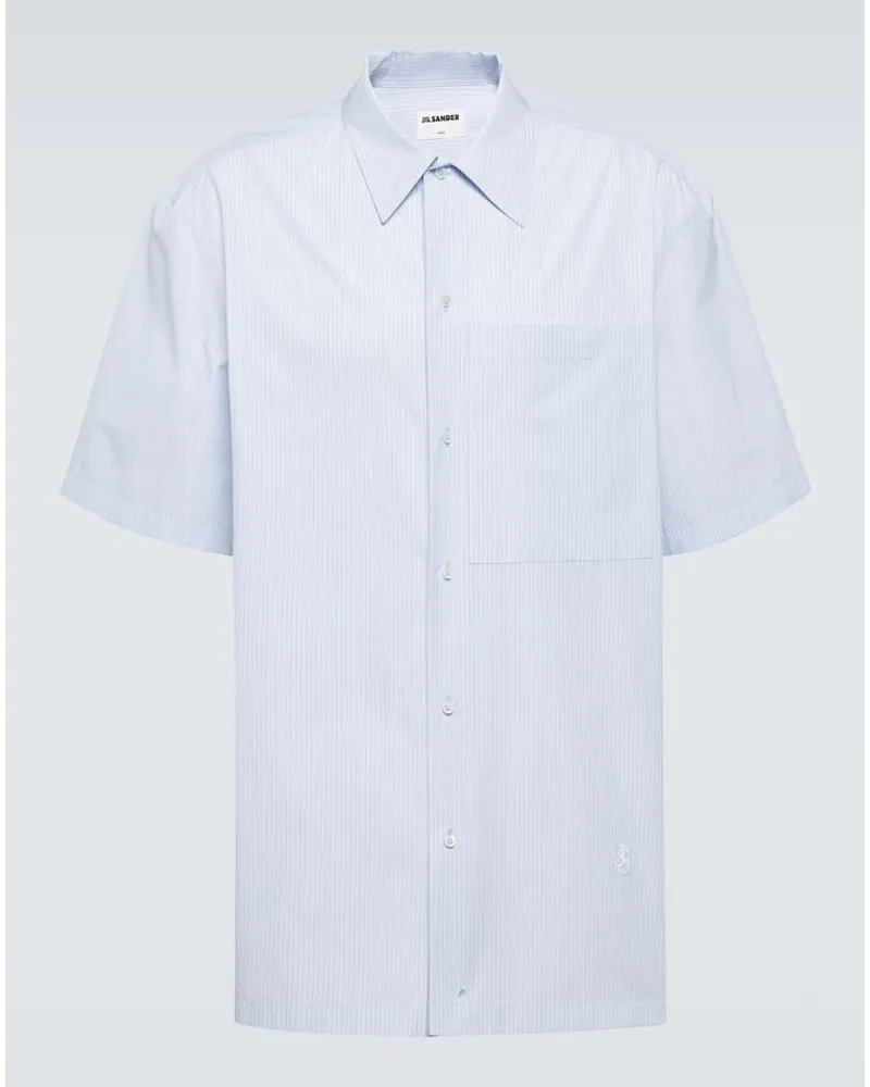 Jil Sander Hemd Friday aus Baumwolle Blau